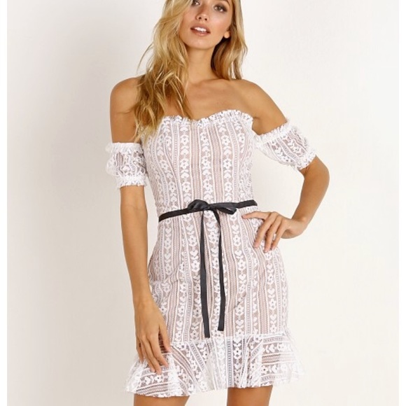 White Lace Mini Dress